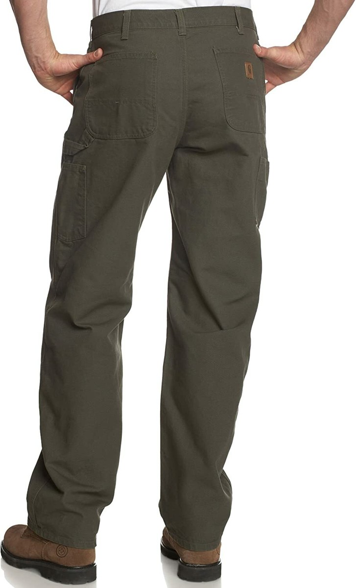 Carhartt Men's Washed Duck Work Dungaree Pants | eBay