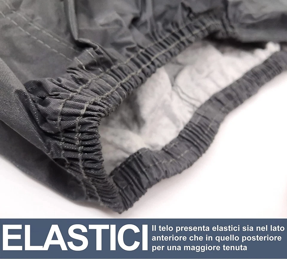 TELO COPRIMOTO FELPATO IMPERMEABILE SCOOTER PVC VARIE TAGLIE UNIVERSALE MOTO - Immagine 3 di 4