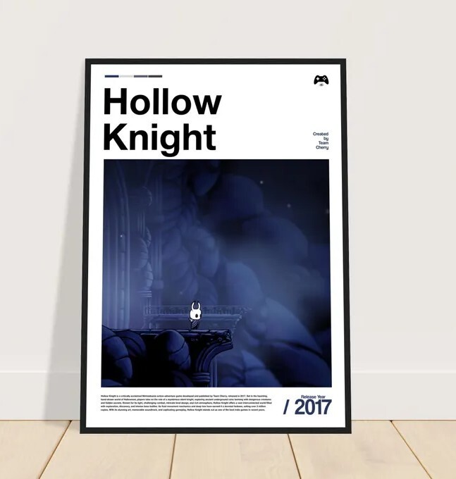 Hollow Knight Gaming Poster Wall Art for Fans and Gamers Hollow Knight Gaming Poster Wall Art for Fans and Gamers