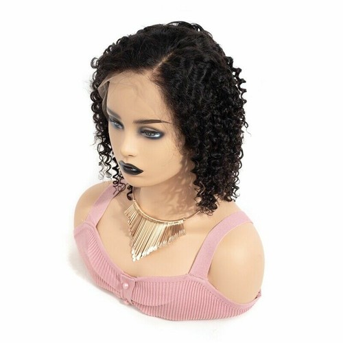 Lace Front Wig New Fashion Women's Medium Natural Black Curly Synthetic Hair Wig - Picture 4 of 7