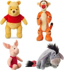Pooh Eeyore Piglet Tigger Mini Bean Plush Doll Set 8" Authentic Stuffed Animals