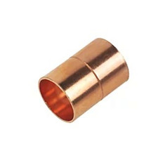 Flomasta 15mm Copper End Feed Equal Coupler Straight Pipe Plumbing Fitting PK 5
