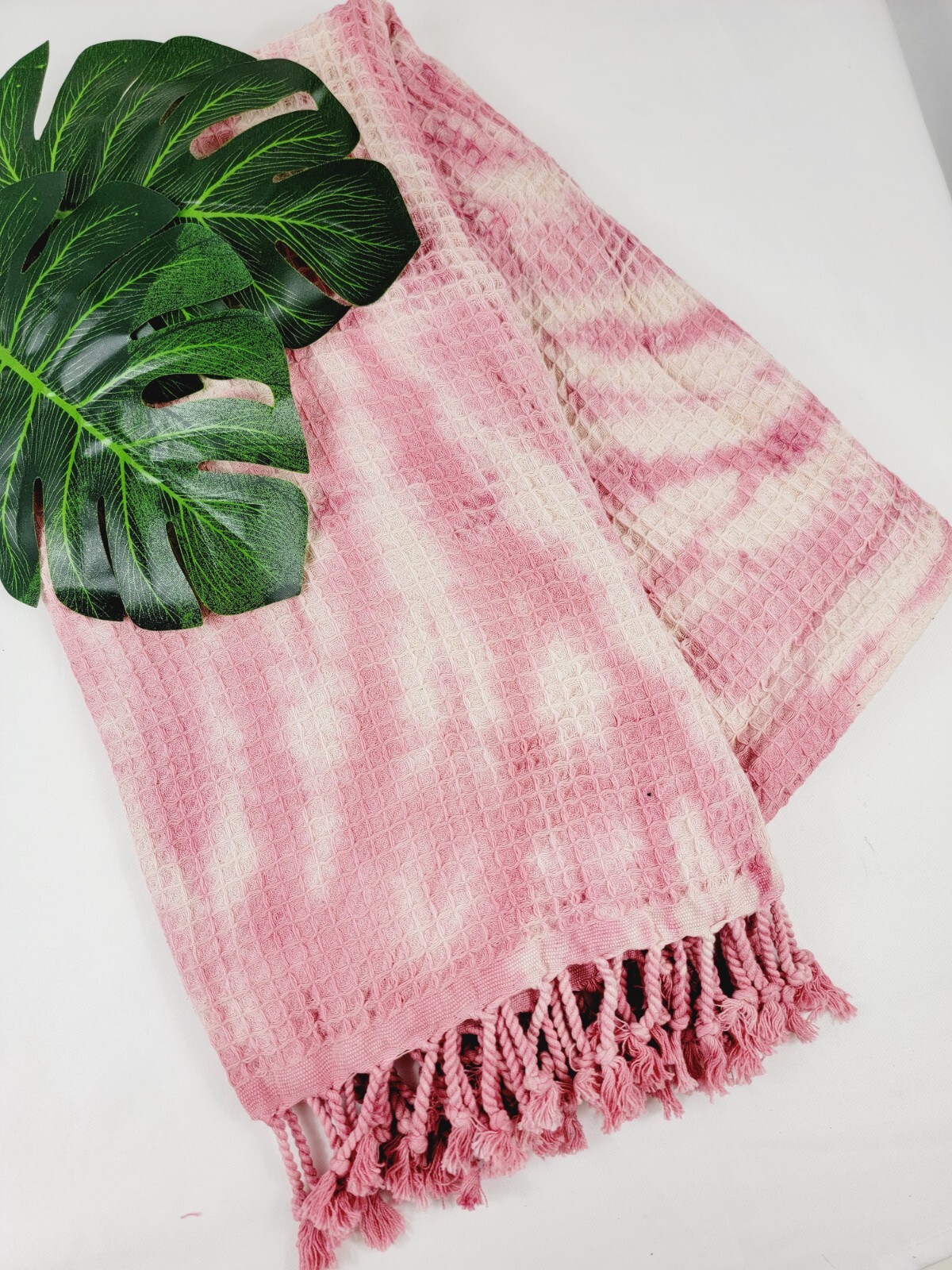 100% Cotton Waffle Honeycomb Pattern Machine Wash Throw Blan