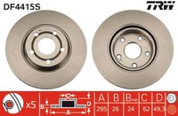 Bremsscheibe Toyota P. Corolla 1.6-1.8/2.0-2.2 D-4D 04-09 H 49.3