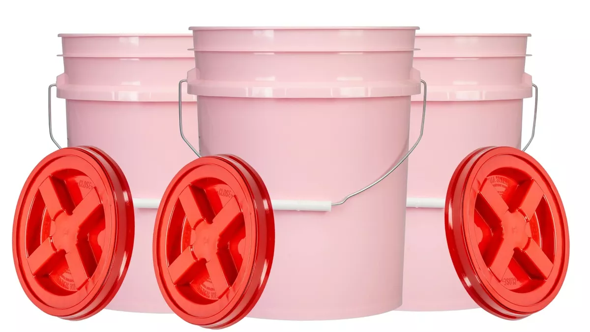 5 Gallon Food Grade Bucket  BPA Free Pail With Handle & Lid