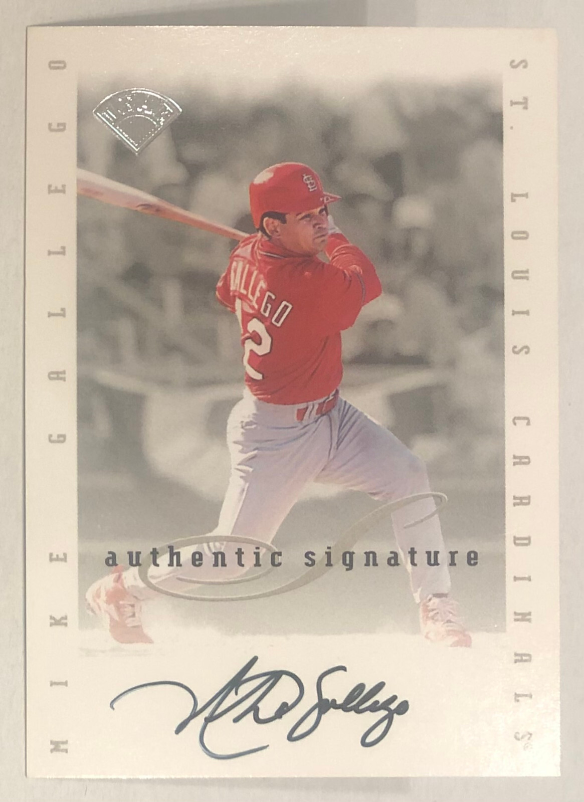 1996 Leaf Signature - Extended Autographs - Mike Gallego - Cardinals - NrMt+