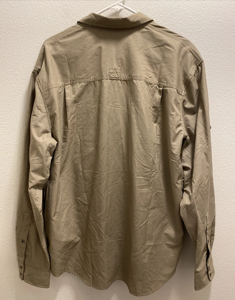 Prana Long Sleeve Men's Button Up Shirt Size XL RN124977 Lightweight Pockets New - Image 4 of 4