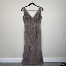 Ivonne D Mon Cheri 119D44 Mother Of The Bride Dress Dark Taupe Mermaid 10 HEMMED