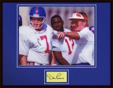 Dan Reeves Signed Framed 11x14 Photo Display Broncos w/ John Elway