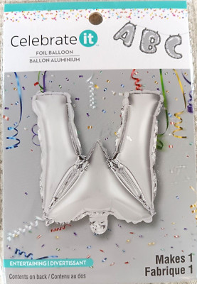Celebrate It Letter W Balloon Mylar 16-in Holographic Balloon NEW