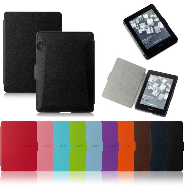 Magnetic Smart Leather Cover Auto Wake/Sleep Case For 2014 Amazon Kindle Voyage