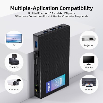 MeLE Fanless Mini PC Quieter3Q 11th Gen N5105 8GB 128GB Windows 11
