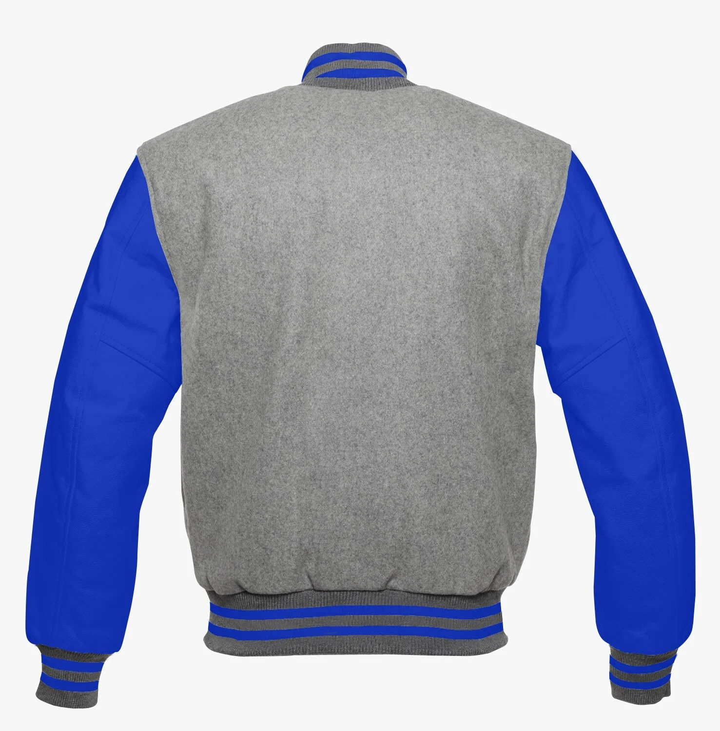 Letterman Style Vasity Jacket Men Wool Snap Closure Leather Sleeves - product detail image 18