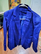 Blue Men's Blazer Fits Like Medium Beautiful Dark Blue Jacket London Hong Kong