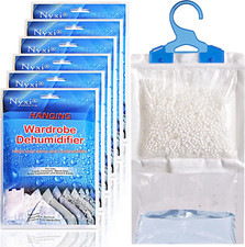 Set of 6 Hanging Interior Wardrobe Dehumidifier - 230G Each Bag - Ideal To