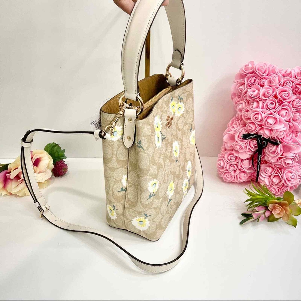 NEW Coach Small Town Bucket Bag In Signature Canvas With 