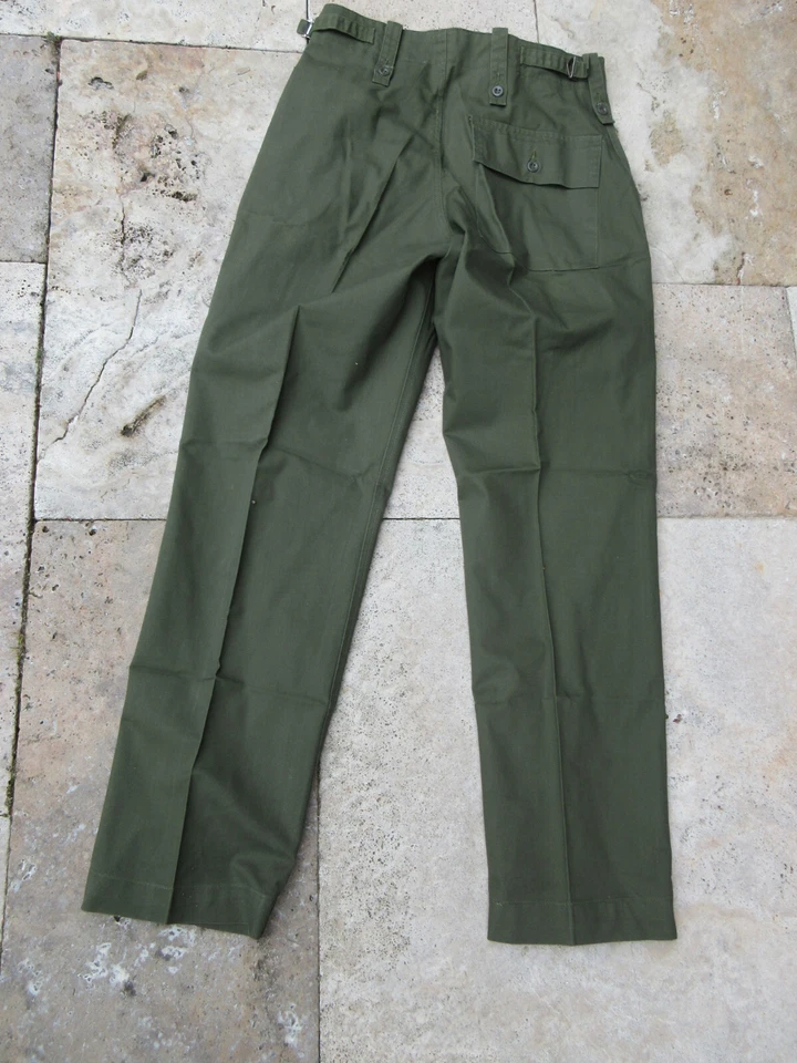 Vintage Ejercito Británico Pantalón Campo 80s 90s Original Ligero Verde - Imagen 4 de 4