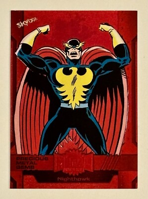 2023 Skybox Marvel Metal Universe Precious Metal Gems Red Nighthawk 14/100 Card