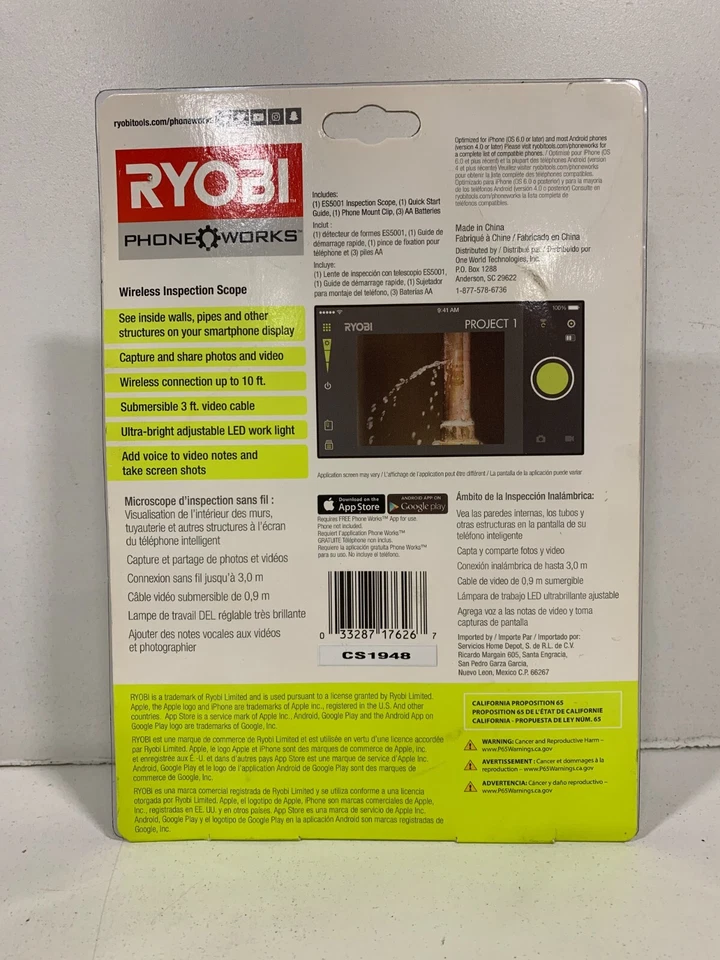 Ryobi ES5001 Phone Works Inspection Scope - Image 2 of 2