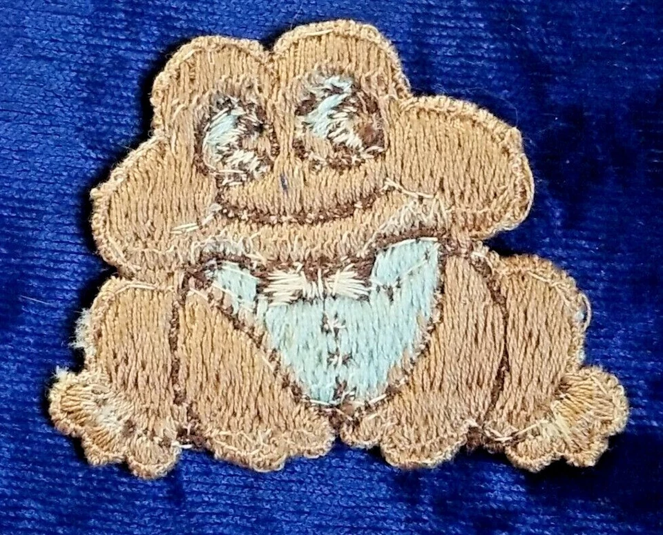 FROG w/ Tuxedo FRONT Patch hippie 60s VINTAGE 1.5" Tall x 2" Wide UNUSED SEW ON - Image 2 of 4