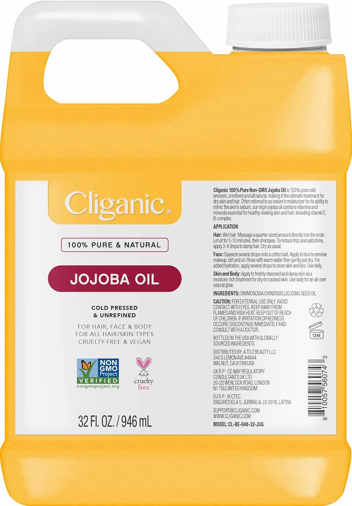 Non-Gmo Jojoba Oil Bulk 32Oz, 100% Pure