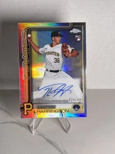 Thomas Harrington 2025 Topps Chrome #RA-THA Refractor Auto Pirates 424/499 RC