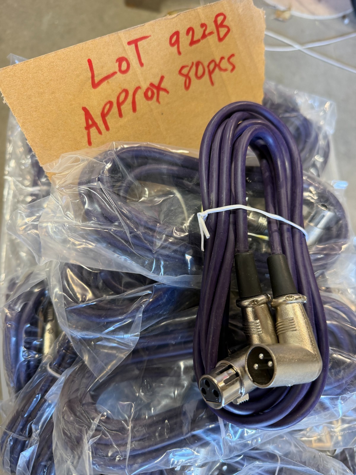 10 ft foot right angle 3 pin xlr shielded balanced audio cables LOT 922B