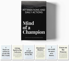 Mind of a Champion - Motivational Cards for Men Affirmations and Action Steps to