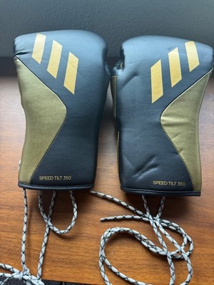 ADIDAS SPEED TILT 350 PRO TRAINING GLOVES   LACE-UP BLACK AND GOLD