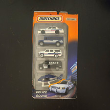 Matchbox Police Squad No. 10 5-Pack Diecast Police Vehicles Set opened Box