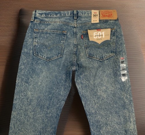 NEW Levis 501 Button Fly Denim Straight Leg Original Fit Jeans Size 36x29 NWT - Picture 7 of 16