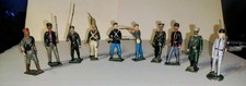 10 Vintage Lead Toy Soldiers Britains Artillery Mixed Lot - Estate