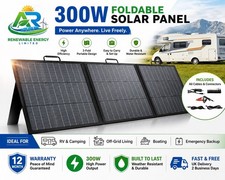 300W Foldable Solar Panel Portable Charger Camping Caravan RV Off Grid UK