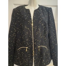 BASLER Size 40 Wool Blend Textured Evening/Career Jacket Blk MSRP 695.00