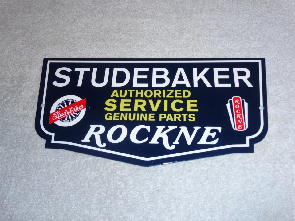 DE COLECCIÓN STUDEBAKER KNUTE ROCKNE PIEZAS DE AUTO Y CAMIÓN 12" METAL GASOLINA Y ACEITE LETRERO! Foto 4 de 4