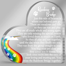 Rainbow Bridge Sign Decor, Pet Memorial Sympathy Gift for Loss of Dog Cat, Pet L
