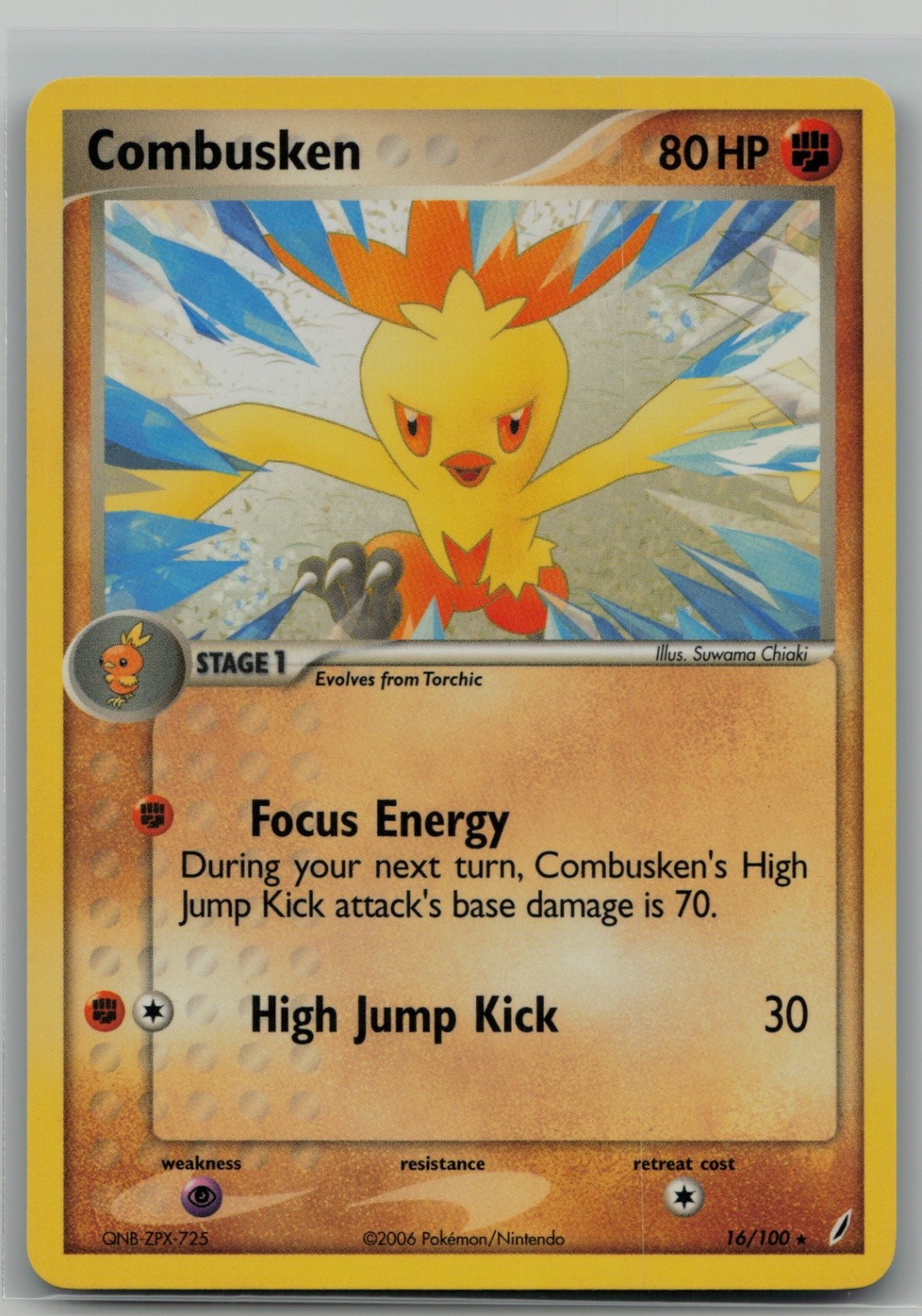 Combusken - 016/100 Rare Crystal Guardians 16/100 NM