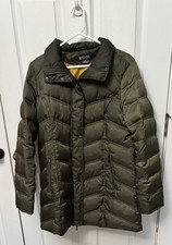 ¡CALIENTE! Abrigo acolchado parka acolchada Kenneth Cole Reaction para mujer GRANDE VERDE.