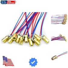 10pcs 5V 650nm 5mW Red Dot Laser Head Red Laser Diode Laser Tube with Leads H...