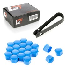 20x Radschraubenkappen Abdeckkappen Radmuttern Set 17mm blau Glanz für CHEVROLET