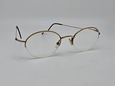 Logo Paris 1460 06 Antique Gold Semi Rimless Oval Eyeglasses Frame France 46mm