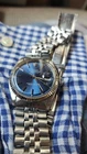 Vintage Rolex Datejust 1601 Blue Pie-Pan Dial Men's Automatic Watch 1974