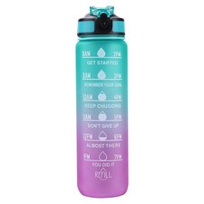 1L Sports Water Bottle Gym Travel Drinking Leakproof Bottle with Straw BPA-Free