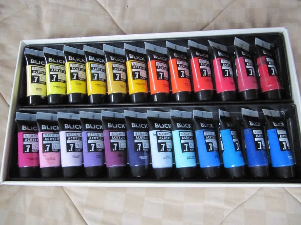 Juego de 48 tubos de pintura acrílica de estudio Blick 21 ML 0,7 FL OZ Foto 3 de 4