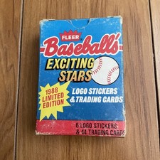 1988 Fleer Baseball’s Exciting Stars Complete Set 44 Cards - New Open Box