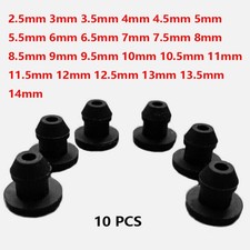 2.5mm  14mm Black Snap-on Hole Plug Silicone Rubber Blanking End Caps Seal Plug