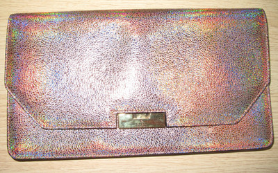 Gucci Clutch Nude Bag Tasche _ Gold Pink Regenbogenfarbe Metallic _ Leder ECHT