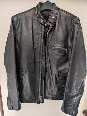 Schott レザー ジャケット 141　サイズ36　ブラック Schott 141 Single Riders Leather Jacket Size 36 Black with Liner