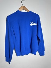 Vintage Fruit Of The Loom Mens Blue Crewneck Sweatshirt Size Medium Frost Logo