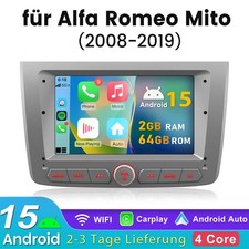 Autoradio DAB+ Carplay per Alfa Romeo Mito 2008-2019 Android 15 GPS Navi WIFI BT